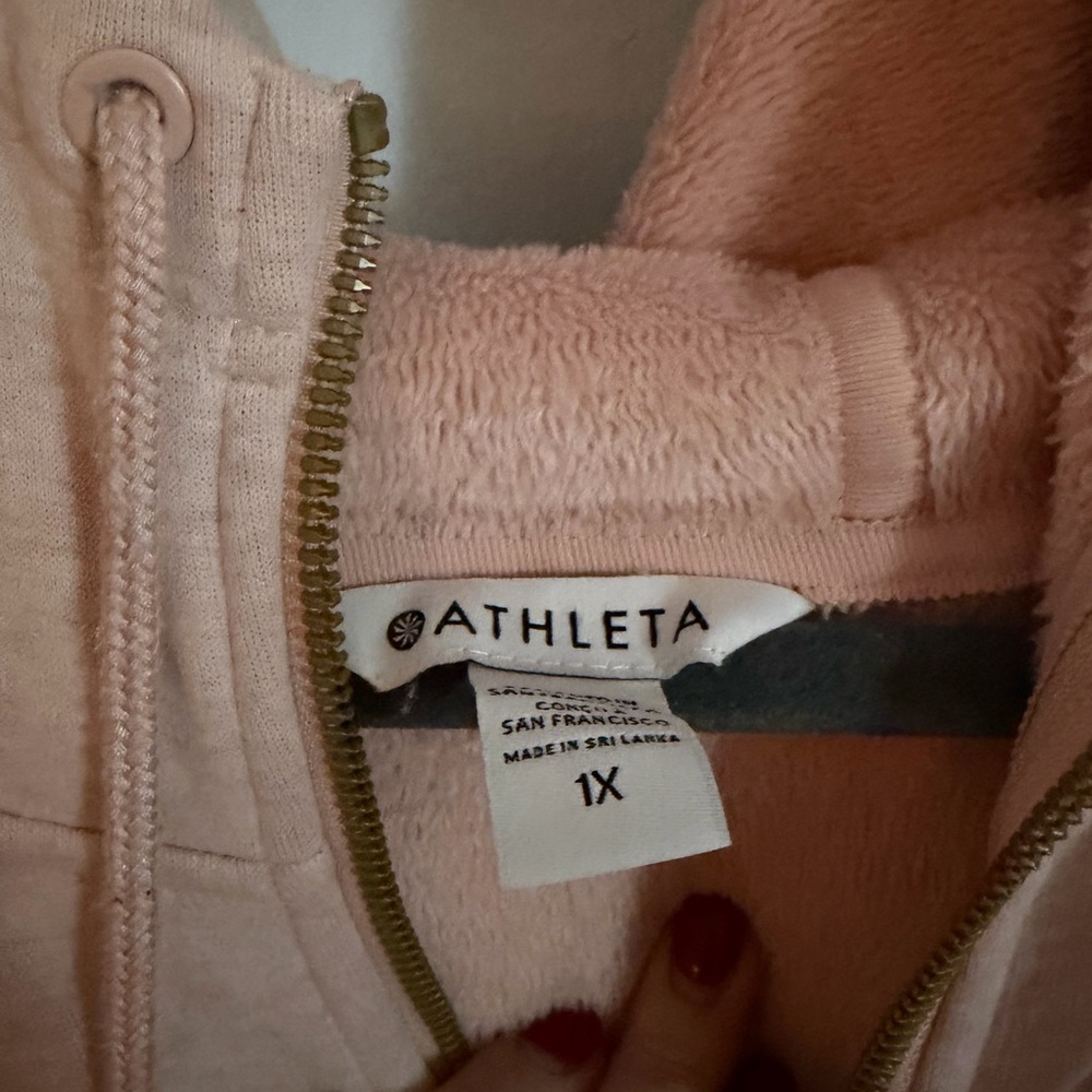 Athleta Pink Half-Zip Hoodie - Picture 3 of 6